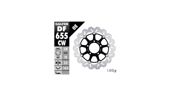 Galfer Scheibe (df655cw) Schwimmend Wave (kba)