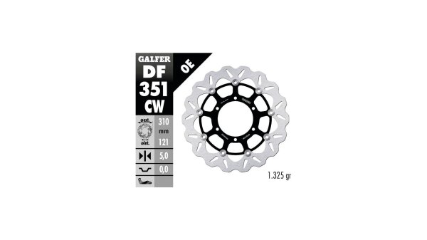 GALFER Wave Bremsscheibe "DF351"  Typ CW - schwi