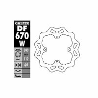 GALFER Wave Bremsscheibe "DF670" Typ W - Offroa