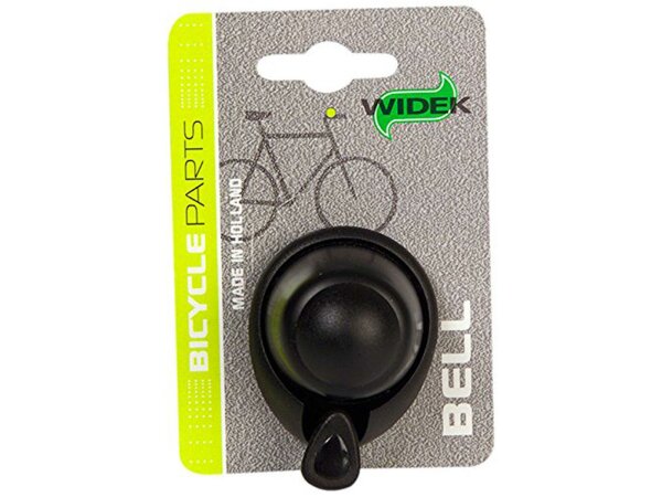 WIDEK Miniglocke "Deci Bell XXL" Alu, für Lenker Ø 21-31 mm Mit Gummispannband, oversize passend schwarz