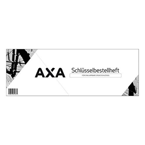 AXA Schlüsselservice-Karte Zur Nachbestellung von 1 Schlüssel für Klappschlüssel