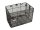 basil h.r.-klappkorb faltbar, mit befestigungsmaterial für seitliche festmontage am gepäckträger, maße: b33 x l20 x h23 cm stahl, schwarz "catania", engmaschig
