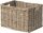 basil v.r.-weidenkorb "dorset" rechteckig, ohne deckel, tragegriffe kunstleder ummantelt, ohne befestigungsmaterial natur grau, gr. l 45 x 34 x 31 cm
