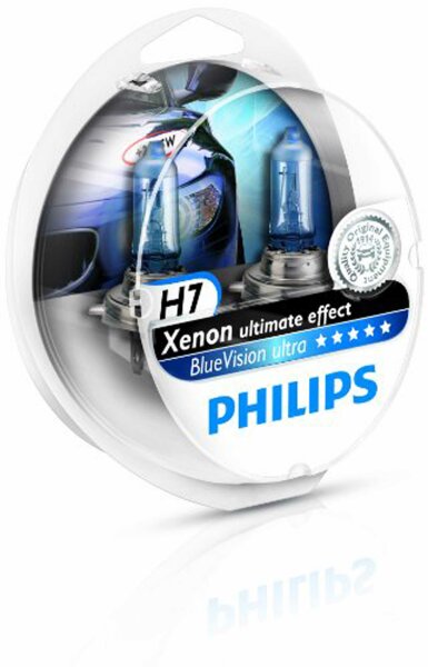 H7 Lampe Bluevision Ultra 2er Kit + Standlichtlampe