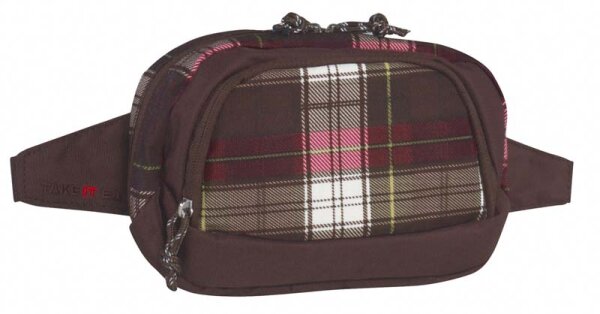 TakeItEasy Gürteltasche Atlanta Plaid Braun/pink