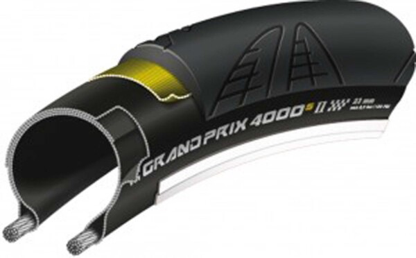 Reifen Conti Grand Prix 4000 S II faltb. 28" 700x23C 23-622 schwarz/weiß Skin