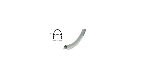 HOCHSCHULTERFELGE 24" EUROLINE SILBER PRINCE 06