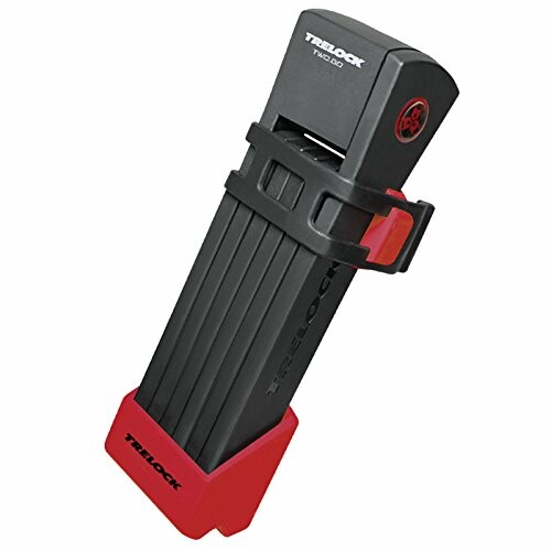 Faltschloss Trelock TWO.GO mit Halter FS 200/75 m. Halter rot ZF200,Schlüssel