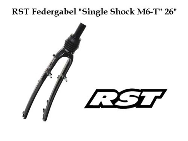 federgabel rst single shock 26" m6-t schw.verst
