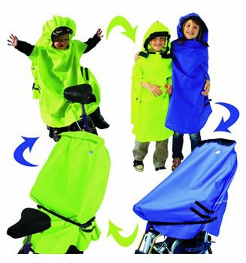 Regenschutz Kindersitz Lucky Cape 4 in 1 Neongelb