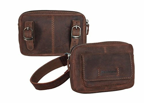 Einzeltasche Haberland Leder dunkelbraun, 16,5x12x6cm, 1,1 Liter