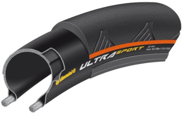 Reifen Conti Ultra Sport II 28" 700x23C 23-622 schwarz/orange Skin  