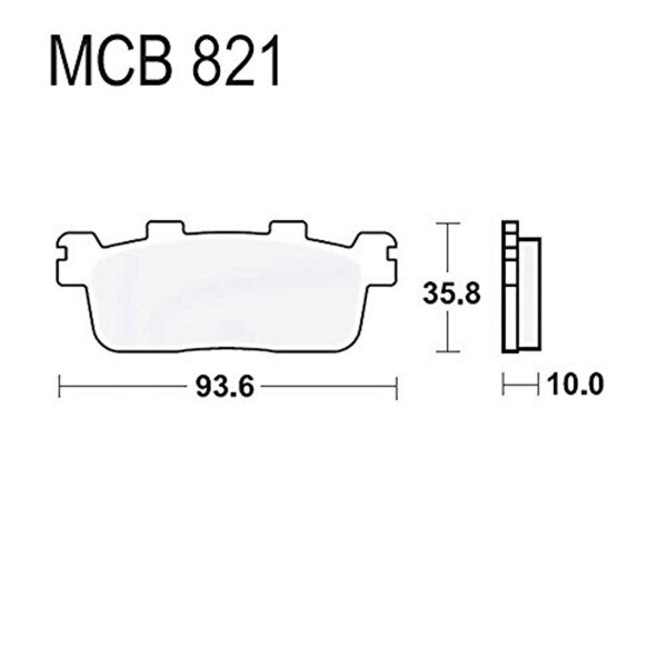 TRW Bremsbelag "MCB 821" Satz Typ EC Organis