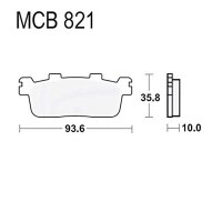 TRW Bremsbelag "MCB 821" Satz Typ EC Organis