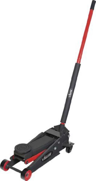 VIGOR Hydraulik Rangier Wagenheber, Mit Turbo Lifter System, Gummiauflage und Anschlagschutz am Handgriff, Profi Gelenk