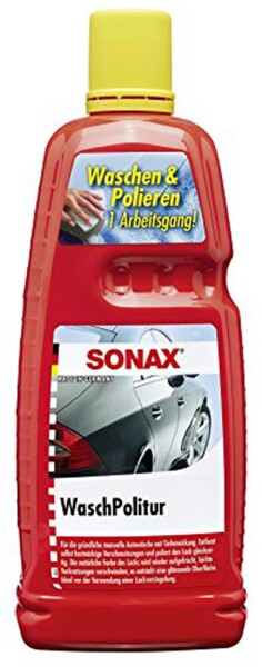 SONAX WaschPolitur, Waschen & Polieren, Für die manuelle Autowäsche, entfernt hartnäckige Verschmutzungen und poliert gl