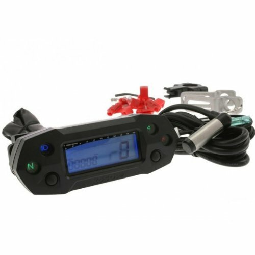 KOSO Tachometer "DB-01R", Digitaler universal Tachometer, auch optimal für Enduros verwendbar. Maße 119,8 x 44 x 49,5mm,