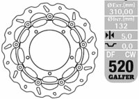 GALFER Wave Bremsscheibe DF520 CW - Schwimmende (KBA) Alu...