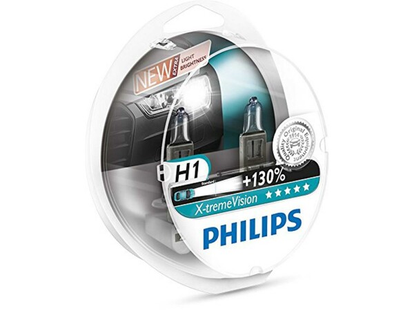 PHILIPS Hauptlampen "XtremeVision", H1, 12V, 55W, bis zu 130% mehr Licht, ohne Kompromisse bei einer Lebensdauer von bis