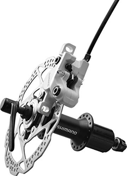 Scheibenbremse Shimano M 395 hydraulisch HR, weiß, rechts, mit BL-M396, 1700mm