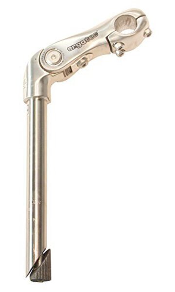 vorbau ergotec kobra vario sl 300/110mm niro/alu,-10/+50°,silber,1 1/8",ø 25,4mm
