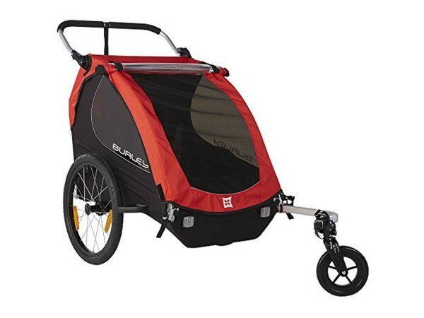 Fahrrad-Kinder-Anhänger Burley Honey Bee Modell 2016 rot mit Stroller