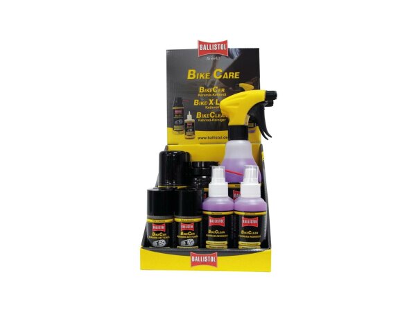 BALLISTOL Thekendisplay "BikeCare" Mit verkaufsstarker Produktauswahl Bestehend aus: 2x Fahrradreiniger "BikeClean", 500