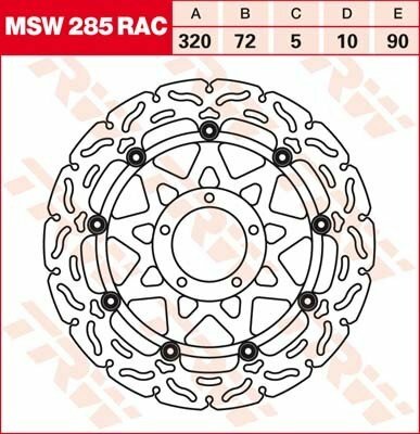 LUCAS Bremsscheibe MSW285RAC schwimmend (KBA)