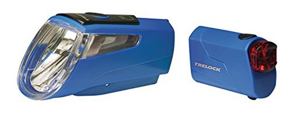 Akku-LED-Leuchten Set Trelock I-go Power LS 460/720 blau mit Halter
