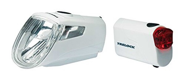 LED-Akku-Leuchten Set Trelock I-go Eco LS 360/ 720 weiß mit Halter