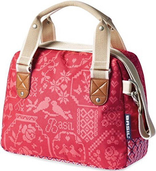 Lenkertasche Basil Boheme City Bag vintage red  m. Reißverschluss  8 Liter