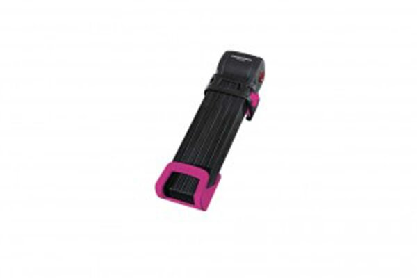 Faltschloss Trelock Trigo L mit Halter FS 300/100, pink, mit Kunststoffhalter