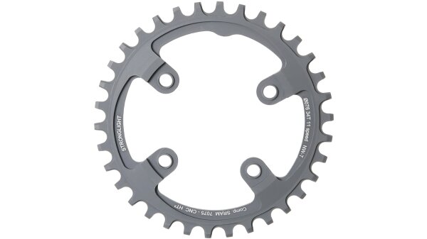 kettenblatt stronglight mtb sram 1x11 für xx1 4-arm 34z mit gewinde grau ht³