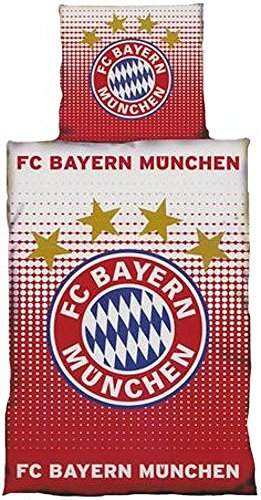 FC Bayern München Biber-Bettwäsche Logo 135x200