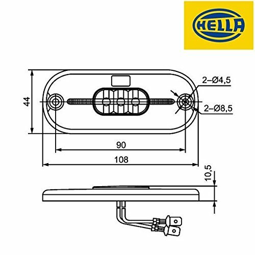 HELLA Seitenmarkierungsleuchte LED, mit  24 V