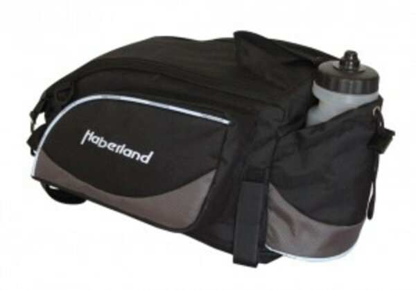 gepäckträgertasche haberland flexibag l schwarz/silber, 39x16x25cm, 16 ltr