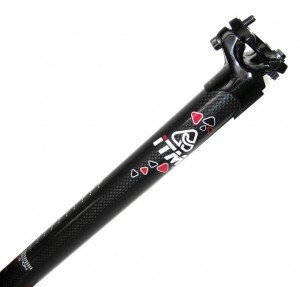 Patentsattelstütze ITM Triango Carb/Alu Ø 31,6mm,350mm, Carbonrohr/Aluklemme