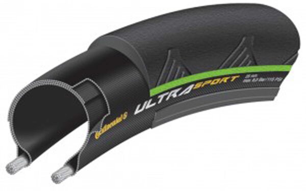 Reifen Conti Ultra Sport II 28" 700x23C 23-622 schwarz/grün Skin    