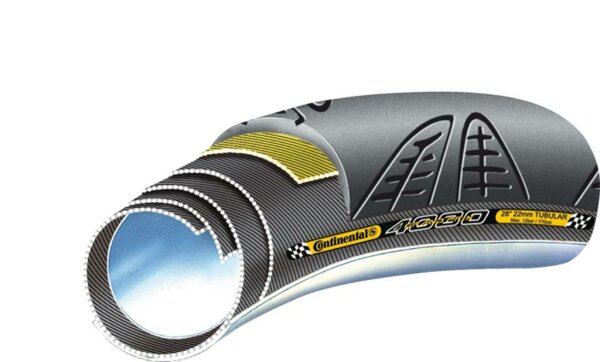 Schlauchreifen Conti GP 4000 tubular 28"x22mm (27x1") schwarz/schwarz Skin