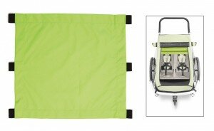 Sonnensegel für Kinderanhänger Kid for 2 für Croozer Kid for 2, grün, ab 2016