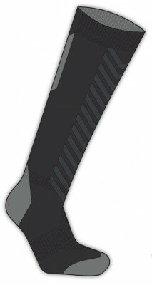 Socken SealSkinz MTB Mid Knee Gr. L (43.46) schwarz/grau wasserdicht
