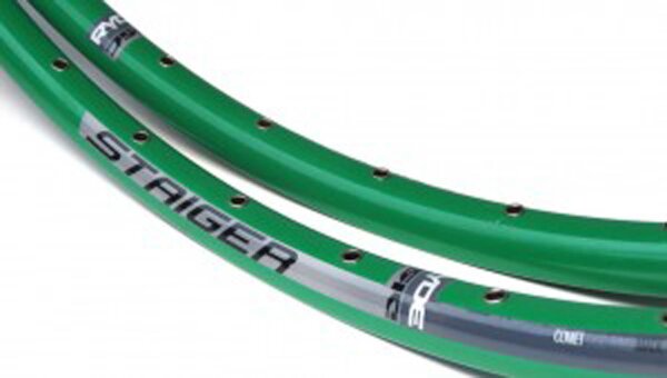 Felge S-Ryde Comet Disc 622x19 36 Loch grün VL 8,5 m. Ösen (STAIGER)