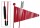 Sicherheits-Wimpelstange 2-tlg. rot, Befestigung an Achse