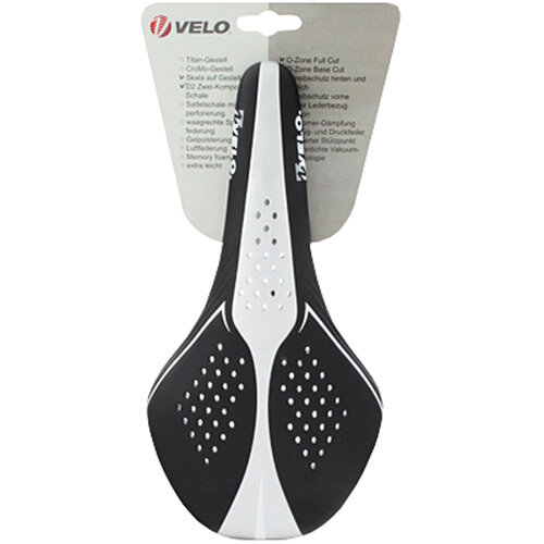 Sattel VELO, AIR THRU,schwarz/weiß, mit Honeycomb-Gel, 268 g
