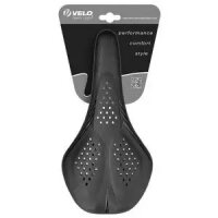 Sattel VELO, AIR THRU,schwarz/weiß, mit Honeycomb-Gel, 268 g
