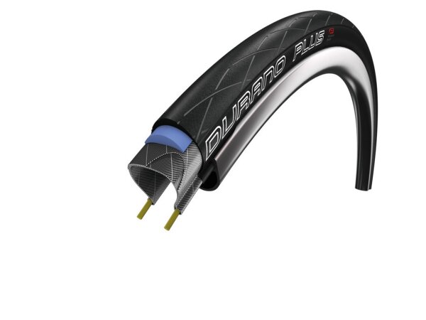 Reifen Schwalbe Durano Plus HS 399 Draht 28x1.25"32-622 Schwarz-Skin Reflex Dual