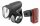 LED-Akkuscheinw. AXA GreenLine 15 Set inkl. Rücklicht 1 LED und USB Kabel