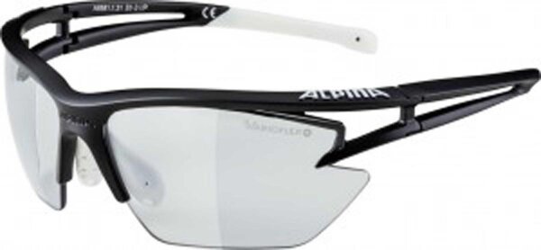 Sonnenbrille Alpina Eye-5 HR S VL+ sw matt/weiß Glas Varioflex sw.fogstop