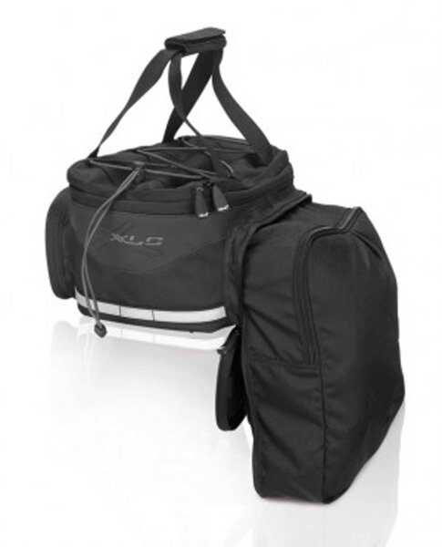 xlc gepäckträgertasche carry more ba-s64 sz/anthrazit für xlc systemgepäckträger