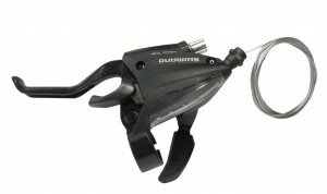 s+b-hebel shimano st-ef 500 2-finger 3-fach links, v-brake, 1800mm, schwarz